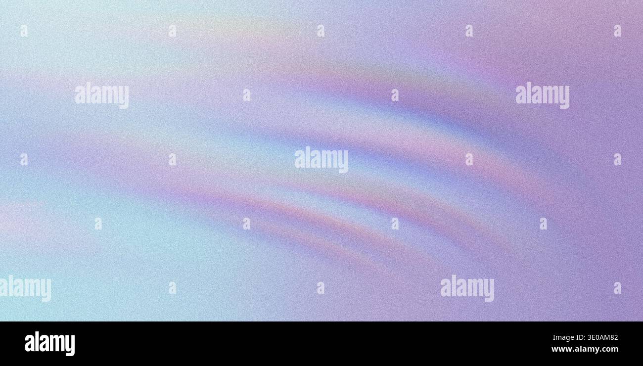 A soft, textured background displaying holographic effects with gentle rainbow refractions across pastel shades of lavender, pink, and blue. The image Stock Photo