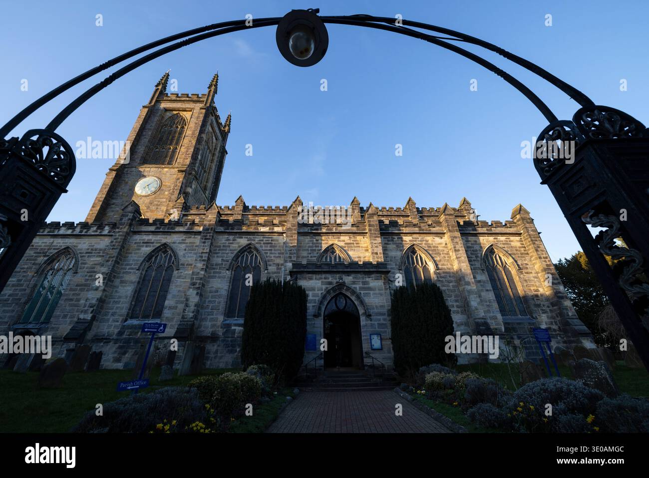 St Swithun's Church in East Grinstead, market town in West Sussex, England, near the East Sussex, Surrey, and Kent borders Stock Photo
