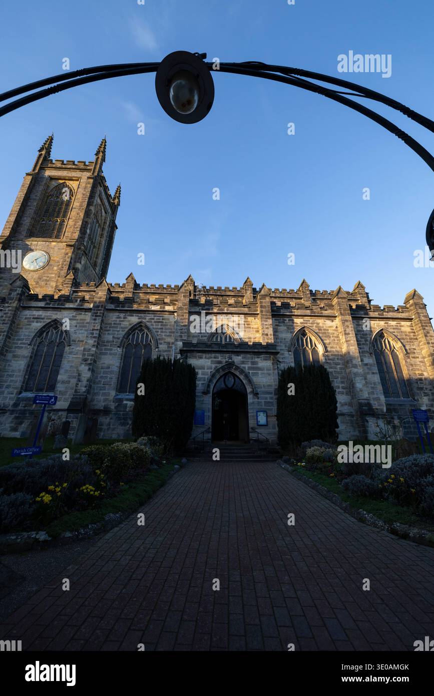 St Swithun's Church in East Grinstead, market town in West Sussex, England, near the East Sussex, Surrey, and Kent borders Stock Photo