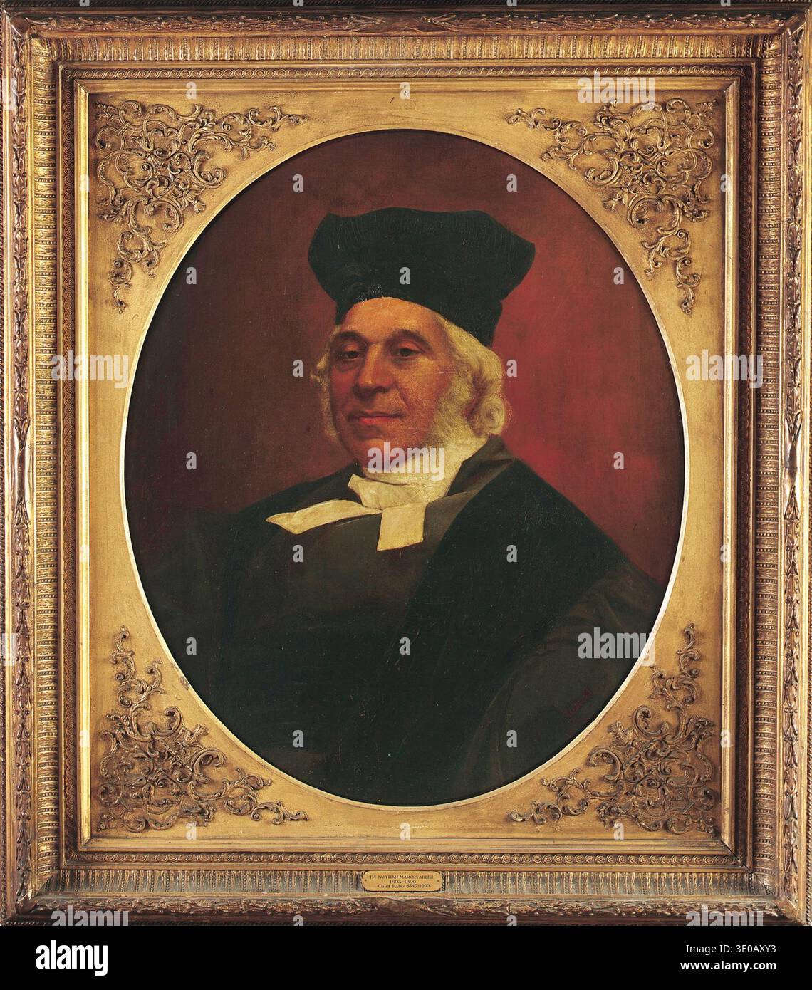 This 19th-century oil painting by Henry Weigall depicts Nathan Marcus ...