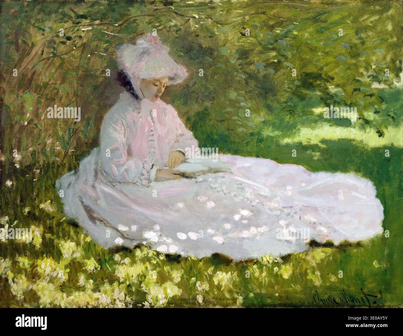 kylie minogue green dress Camille in a Green Dress, painting by Claude Monet – Trizio Editore main image 1