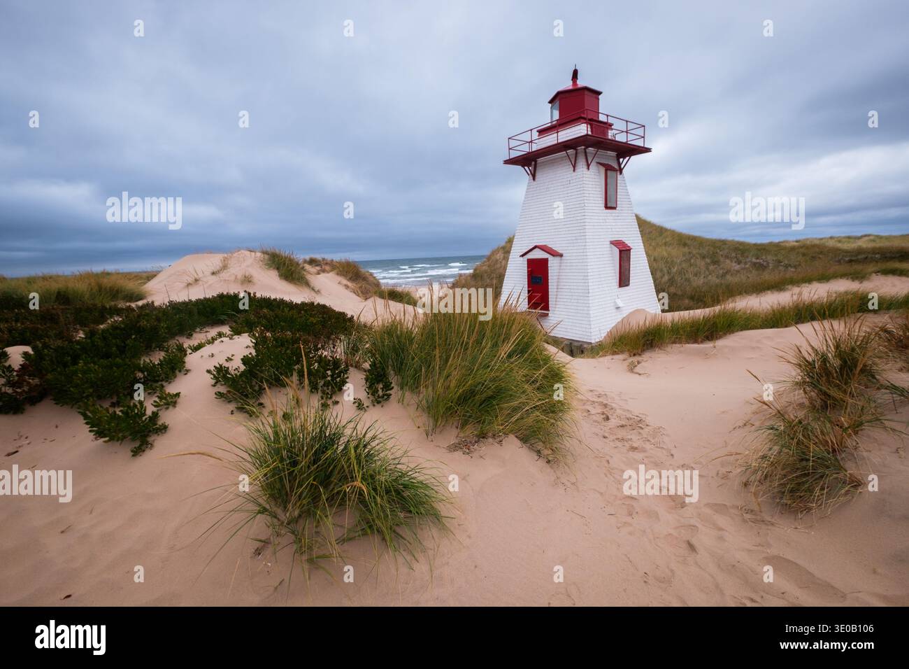 St. Peters Harbour Lighthouse, Prince Edward Island, Canada. Stock Photo