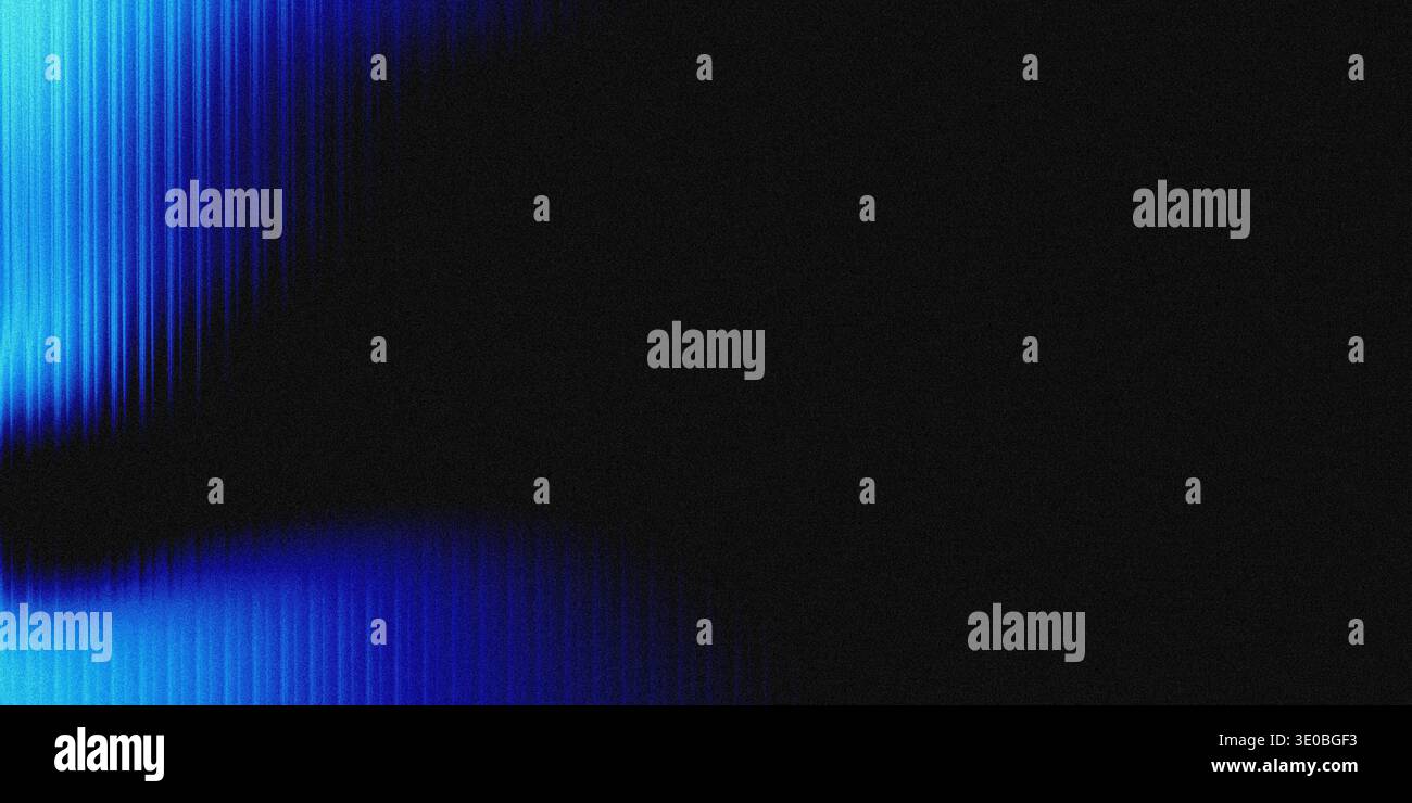 Abstract blue and black digital noise pattern with vertical lines and a subtle gradient effect, evoking a sense of energy and motion Stock Photo