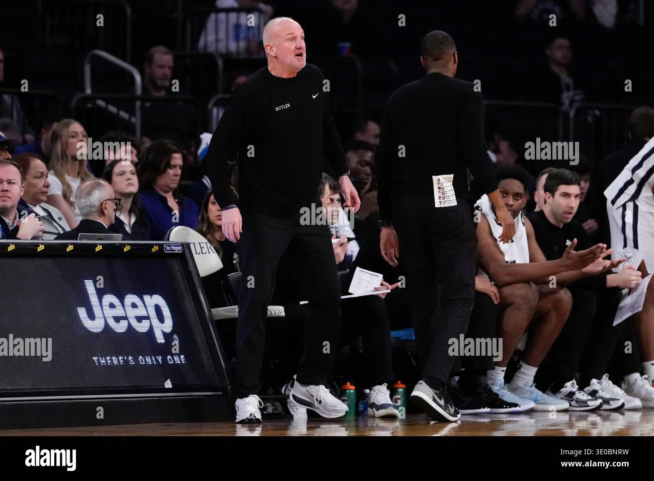 Butler head coach Thad Matta gestures during the first half of an NCAA ...