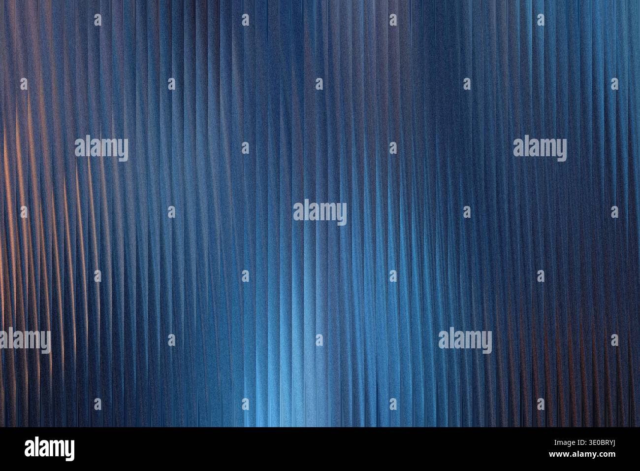 A textured blue background with vertical ribbed patterns and subtle orange light highlights Stock Photo