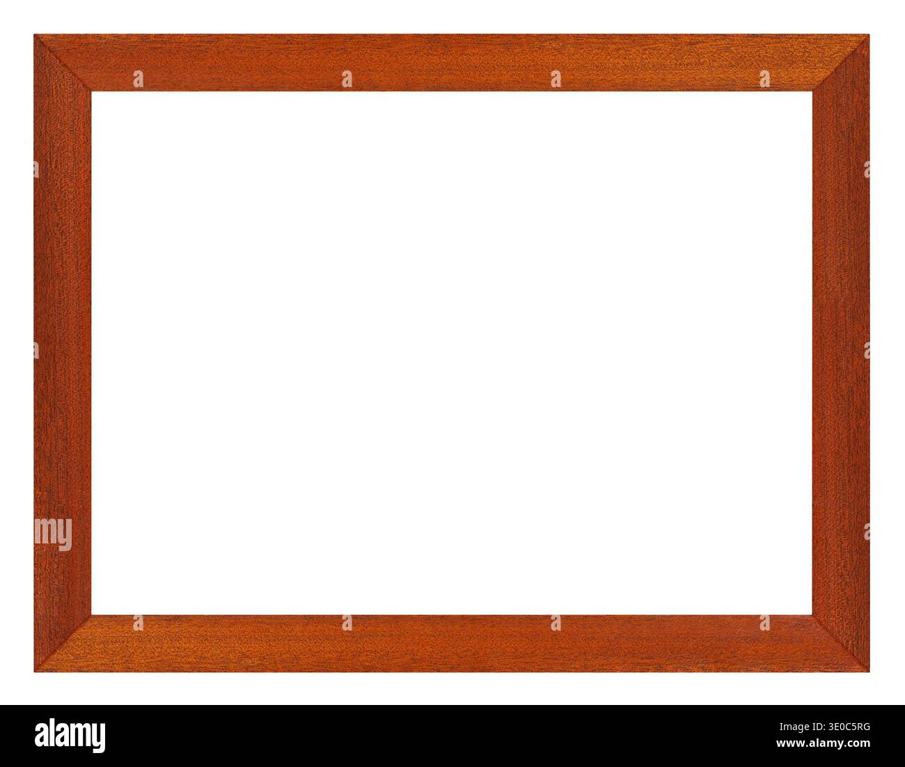 Rectangle wooden frame isolated on white background Stock Photo