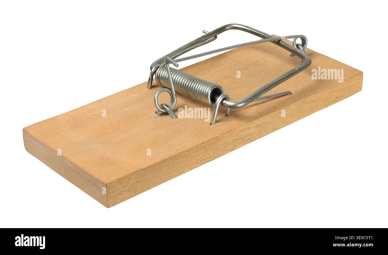 Empty mousetrap to paste anything on it Stock Photo