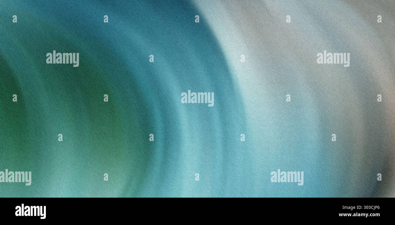 A blurred image featuring a swirling blend of teal, green, and gray tones creating a smooth, abstract effect. Stock Photo