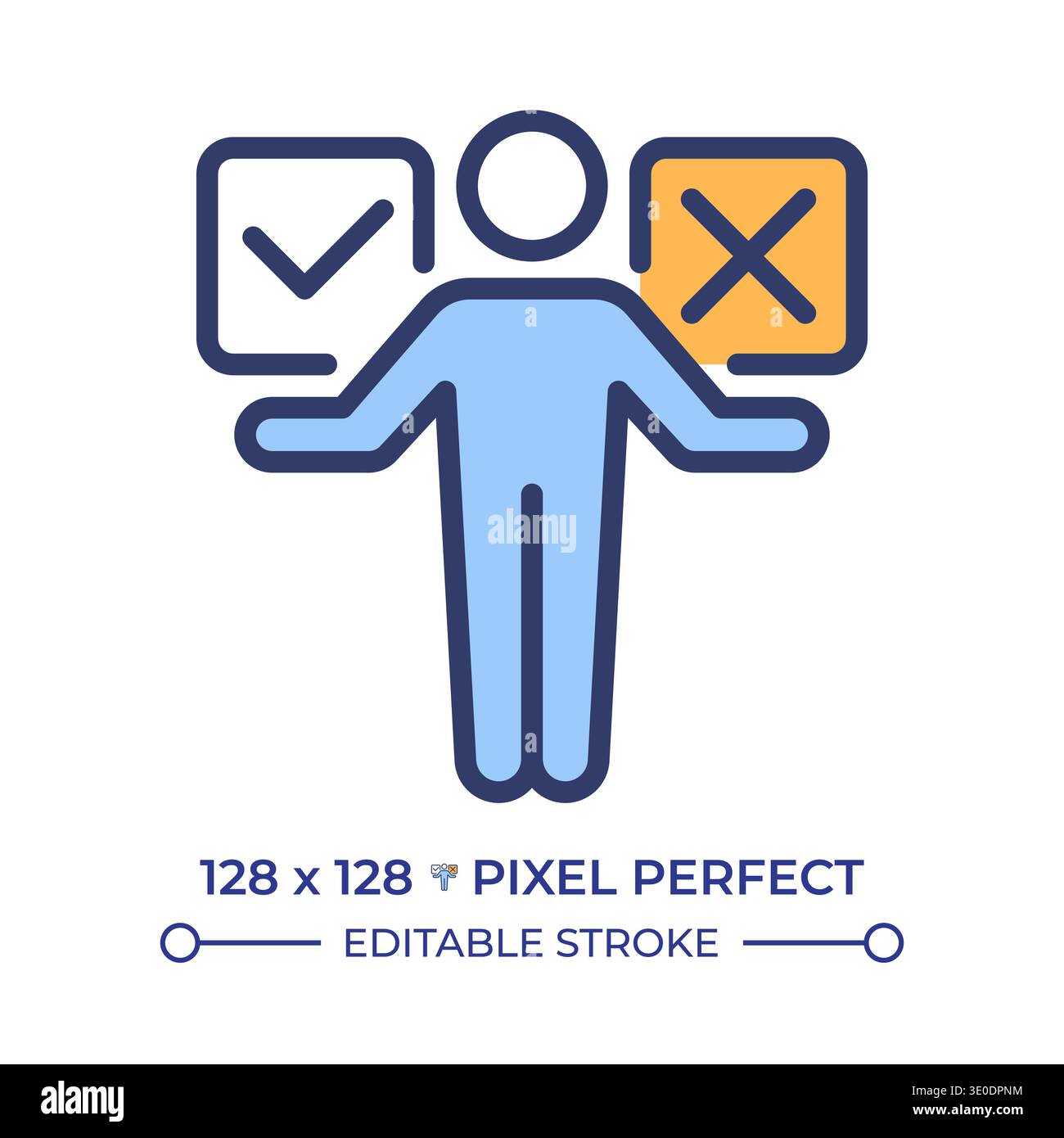 Problem solving skills pixel perfect line color icon Stock Vector