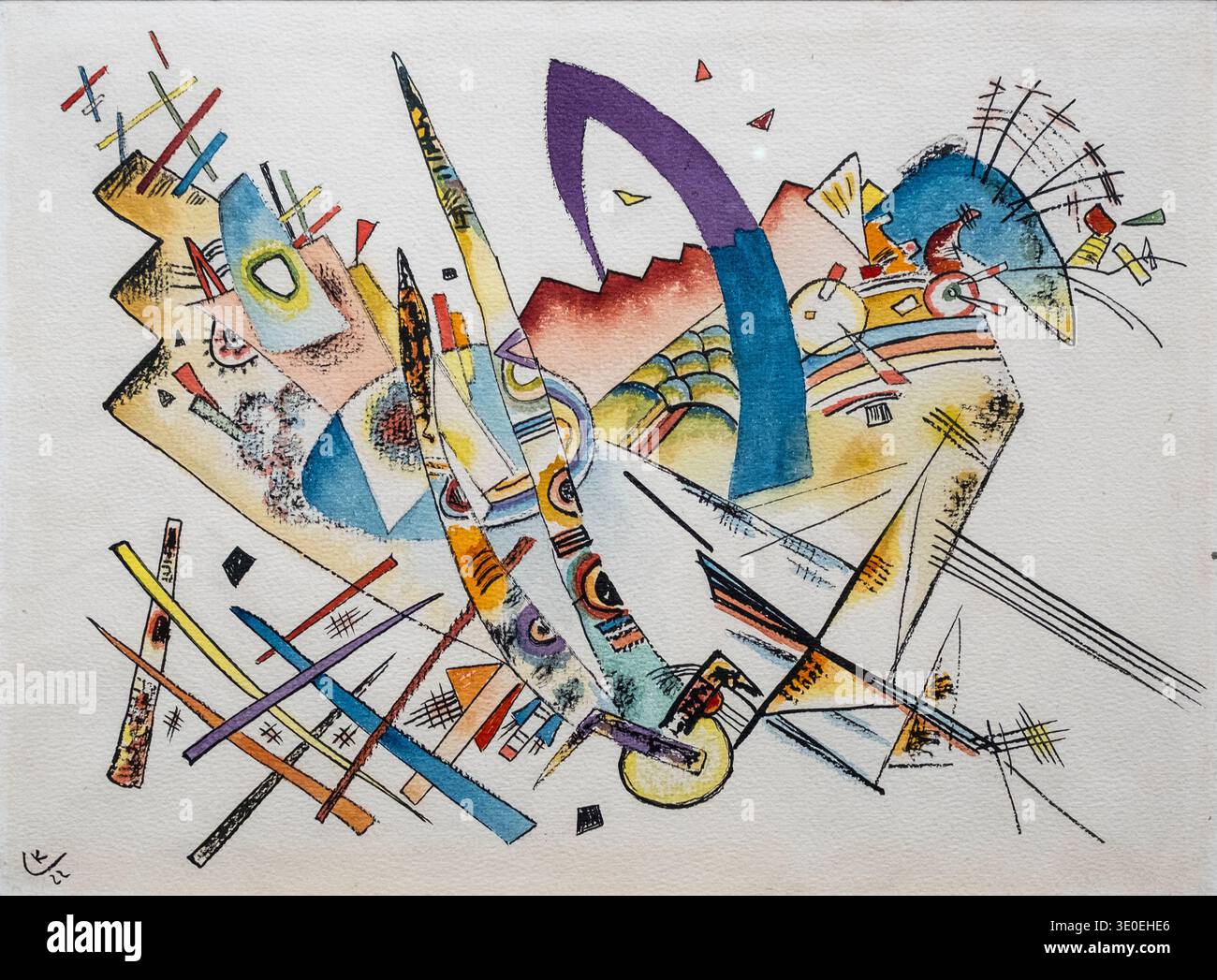 WASSILY KANDINSKY (1866-1944) untitled 1922, watercolor and ink on paper. Stock Photo
