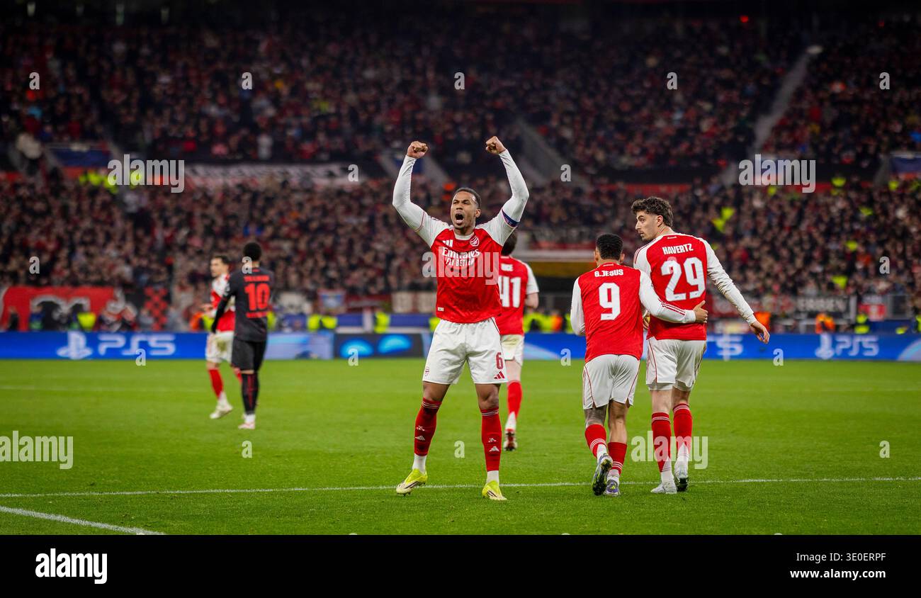 Leverkusen, Germany. 11th Mar 2026. Goal celebration Gabriel Magalhaes ...