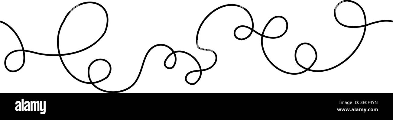 Freeform abstract continuous line Stock Vector