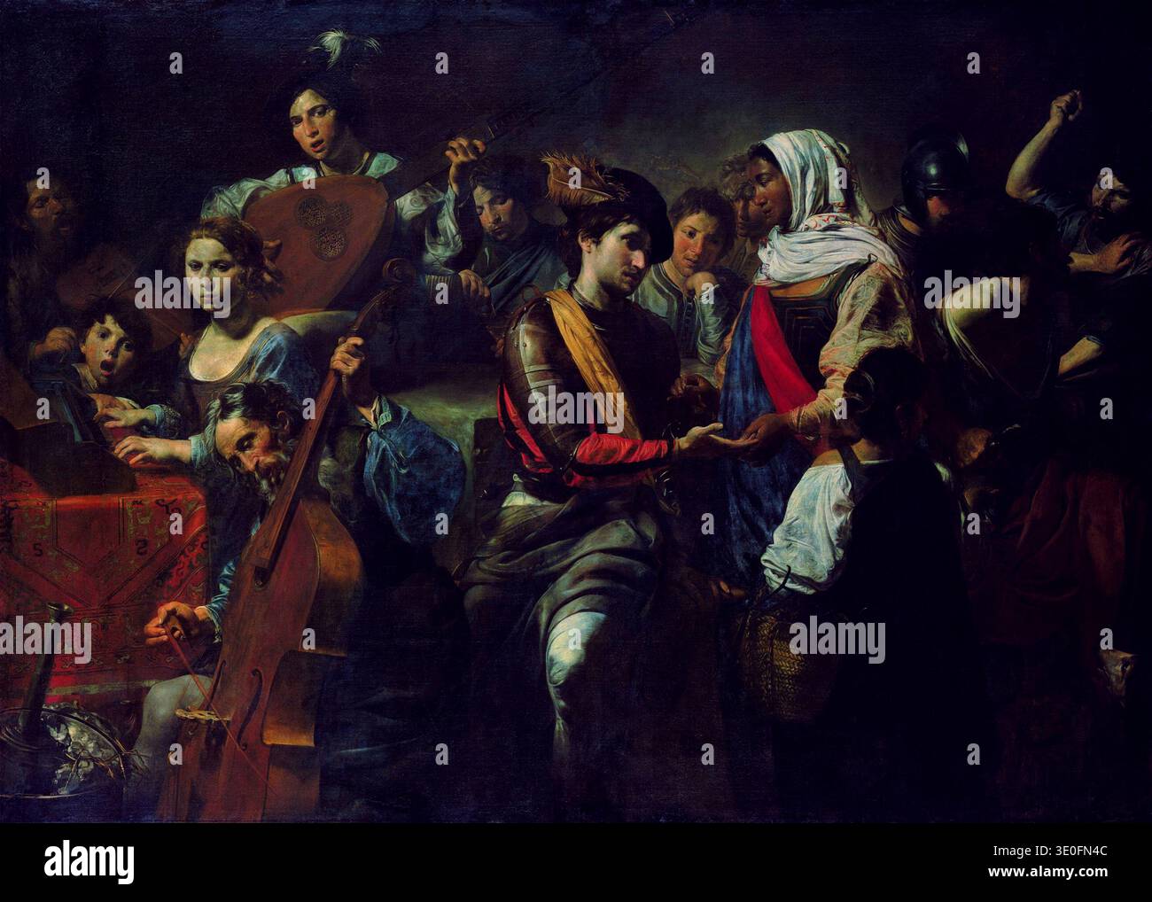 La Buona ventura Valentin de Boulogne Stock Photo