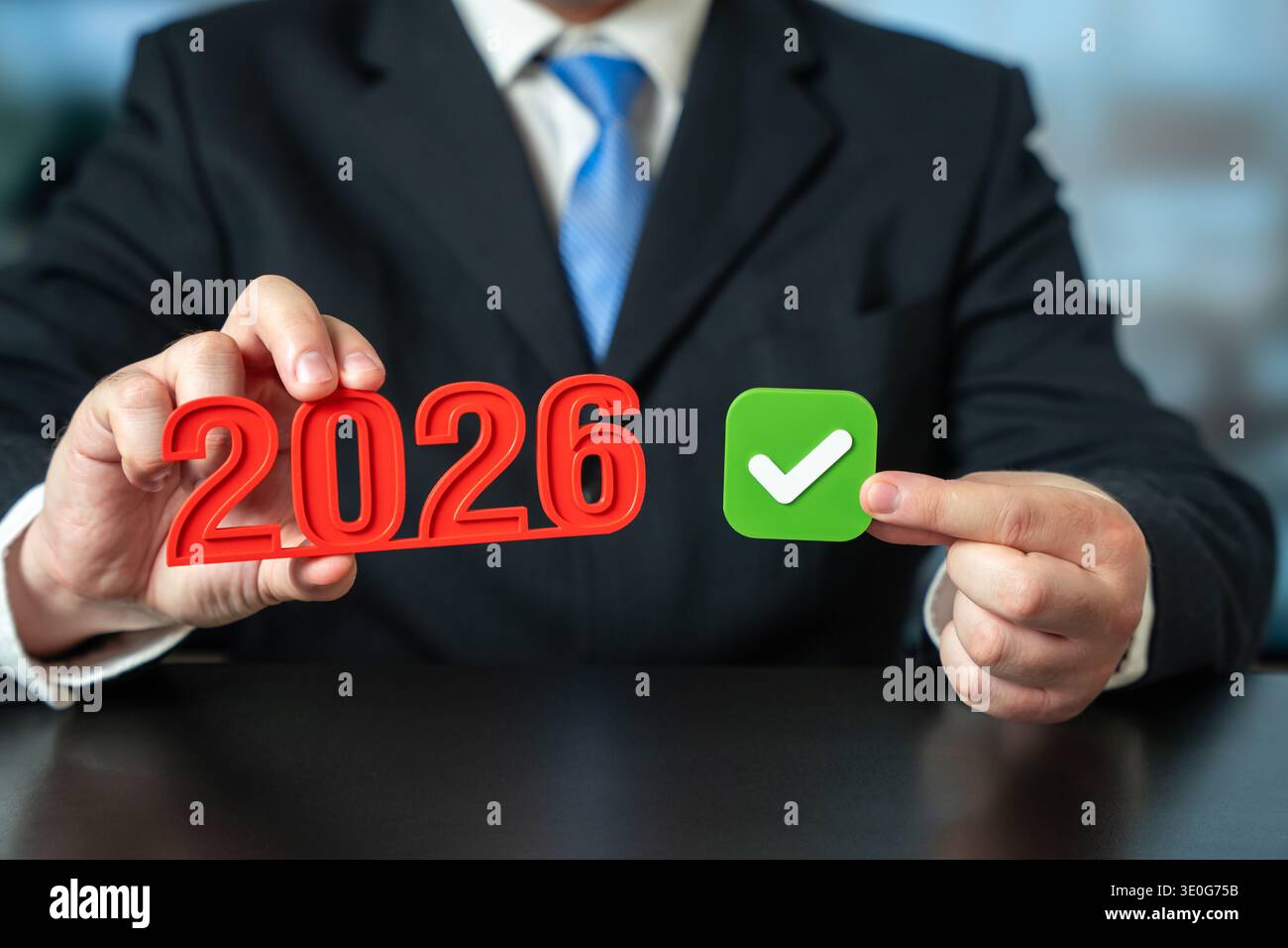 2026 year green check hi-res stock photography and images - Alamy