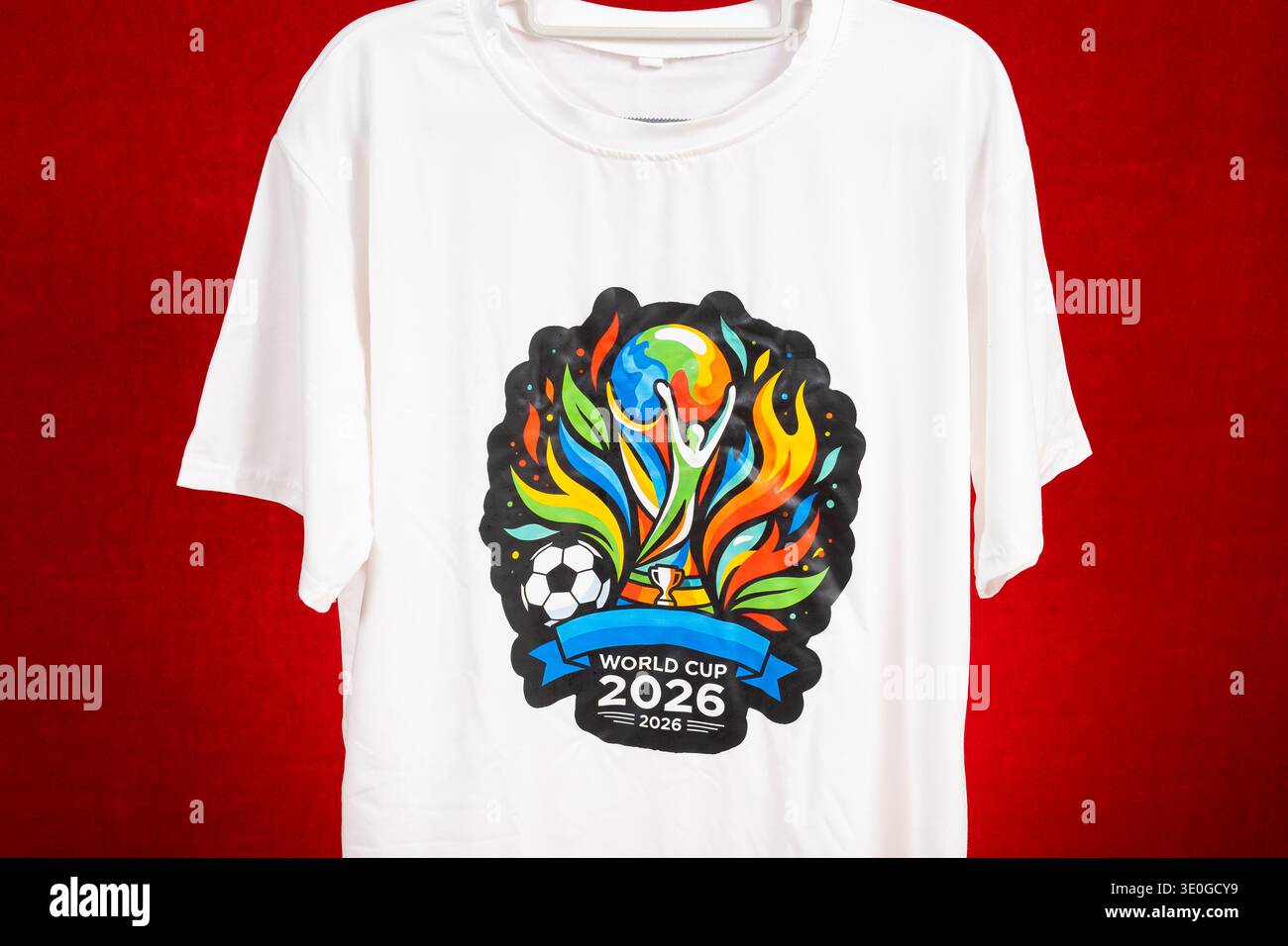 ZHONGSHAN China-March 8 2026: T shirt with the 2026 FIFA World Cup