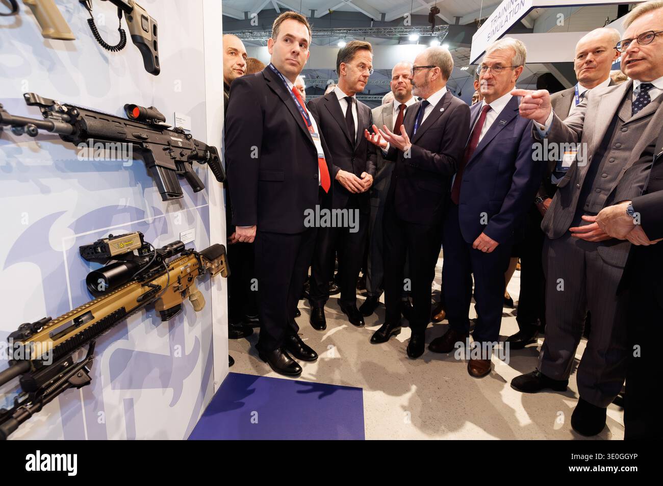 Mark Rutte Bedex NATO Secretary General Mark Rutte, Belgian Defence Minister Theo ...