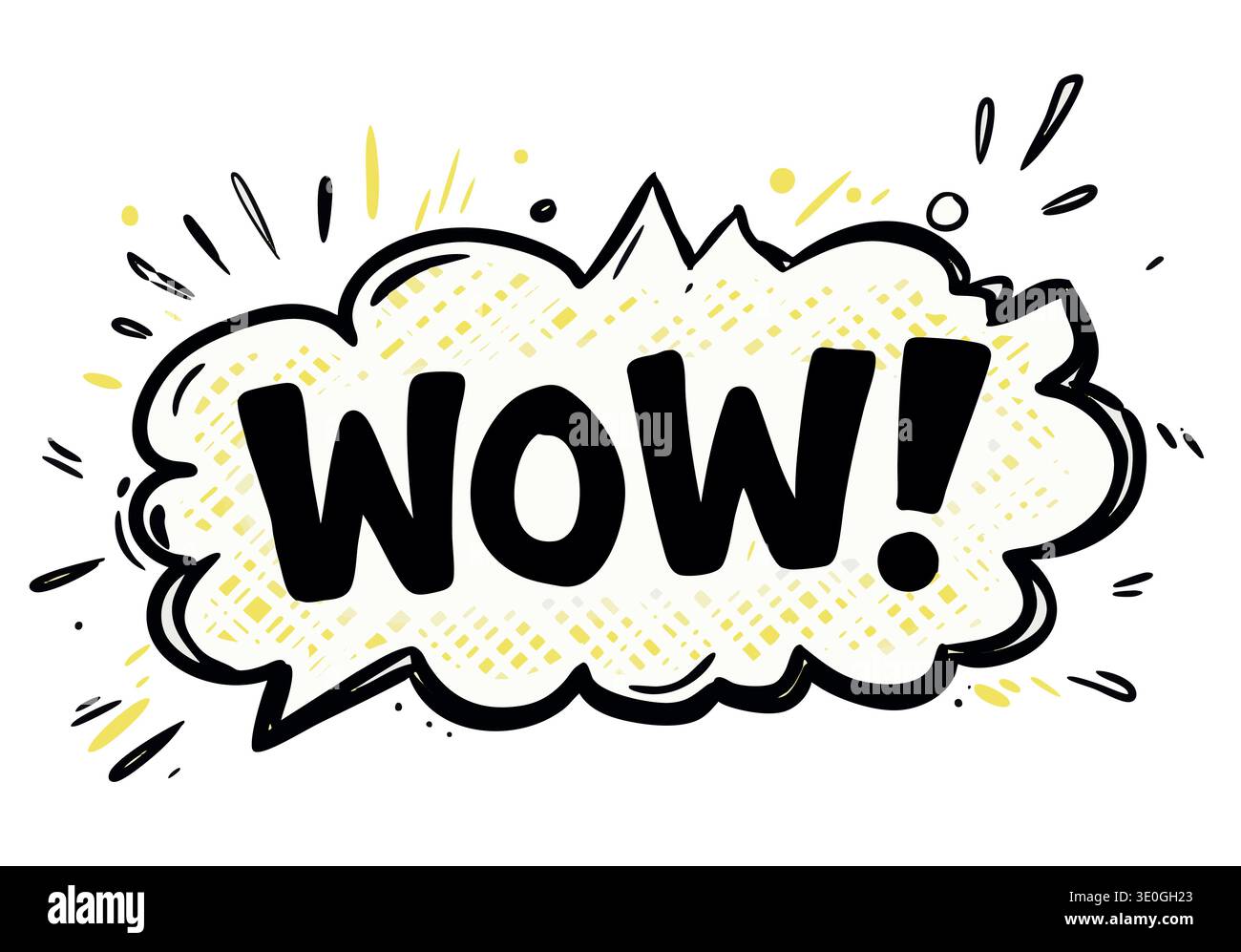 Comic speech bubble with the word WOW Stock Vector