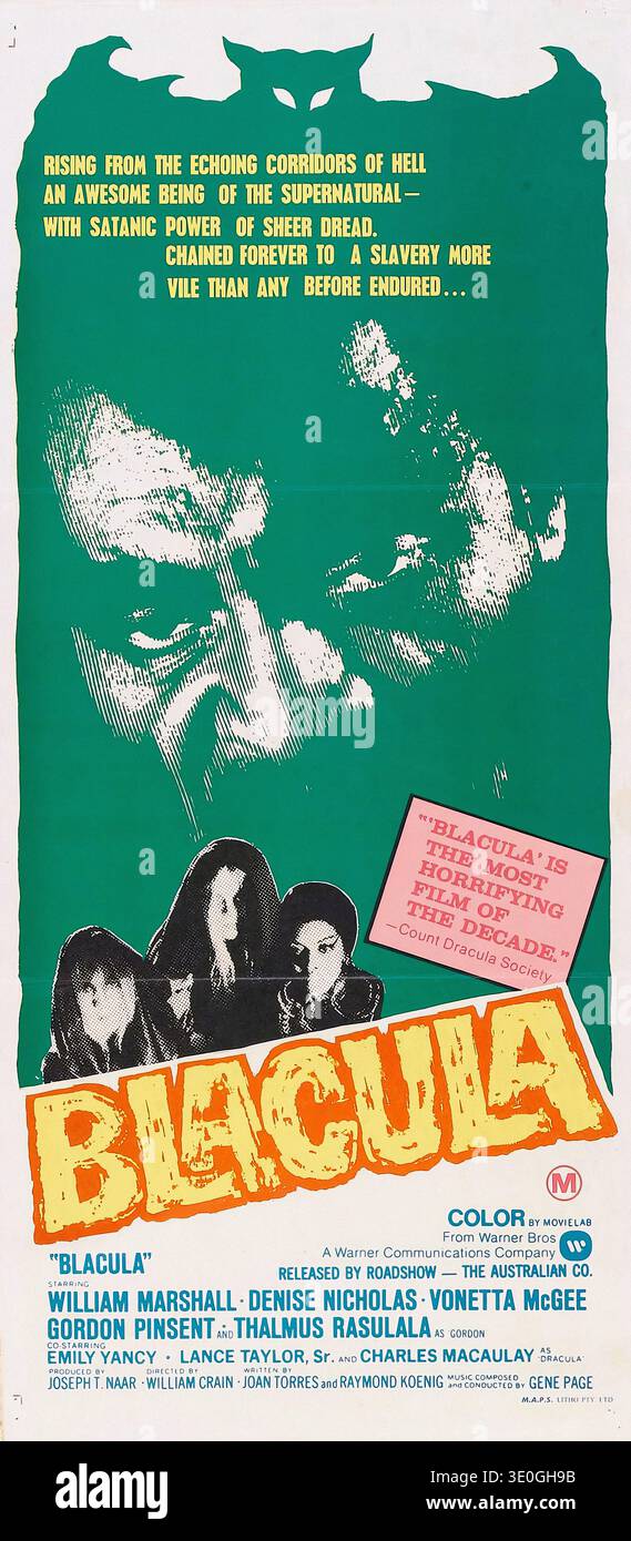1972 blacula Original movie poster 04 Stock Photo - Alamy