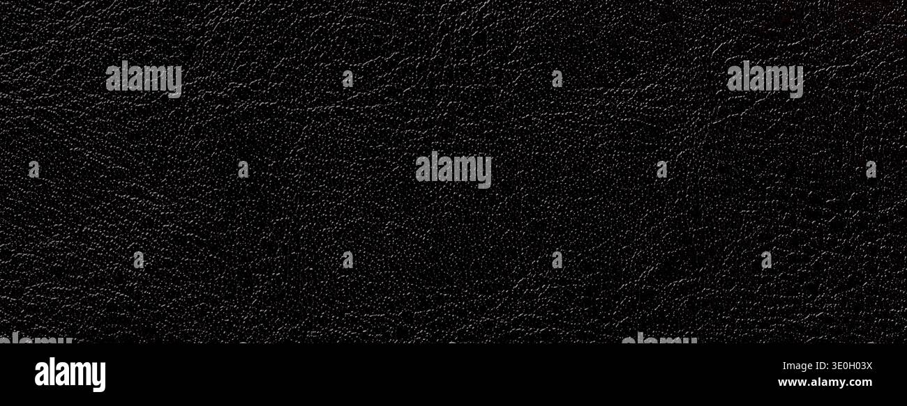 Black leather texture background with embossed grain pattern. Macro surface structure fabric backdrop. Stock Photo