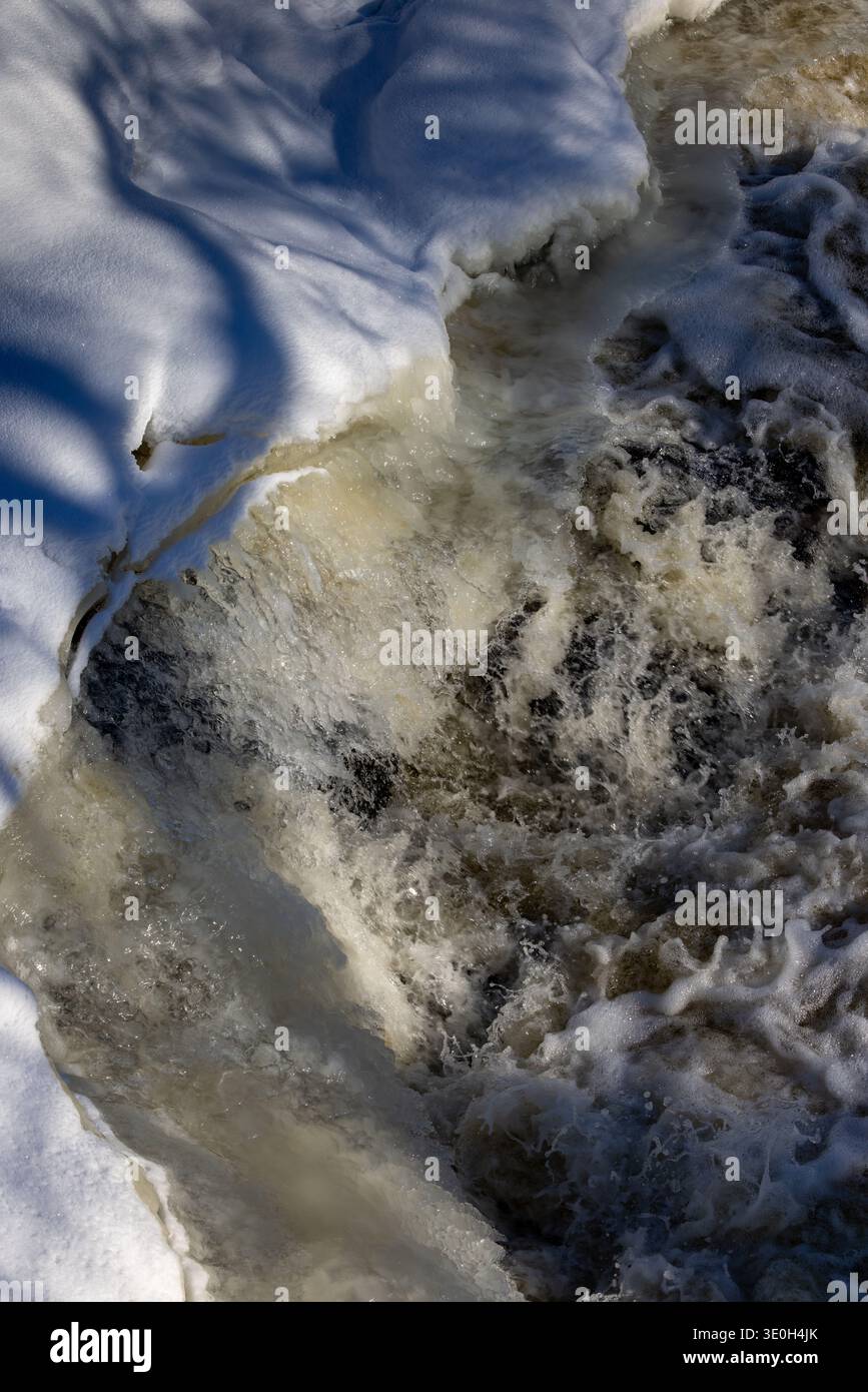 A rapid in winter Stock Photo