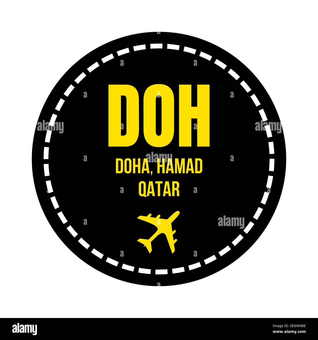 Qatar airport sign not doha hi-res stock photography and images - Alamy