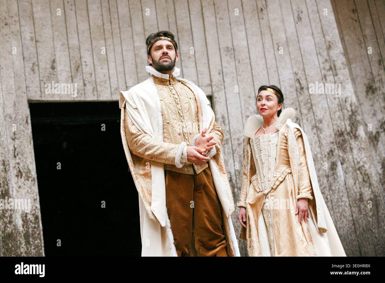 Joseph Millson (Macbeth), Samantha Spiro (Lady Macbeth) in MACBETH by ...