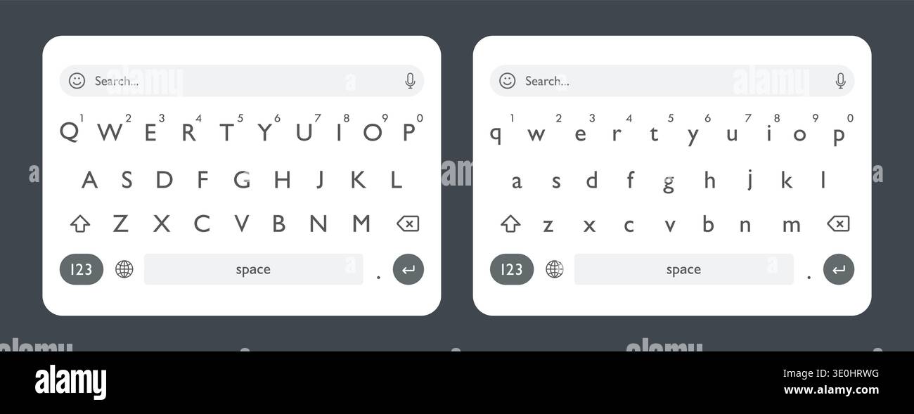 Latest Smartphone Qwerty Keyboard Layout in Upper and Lower Case ...