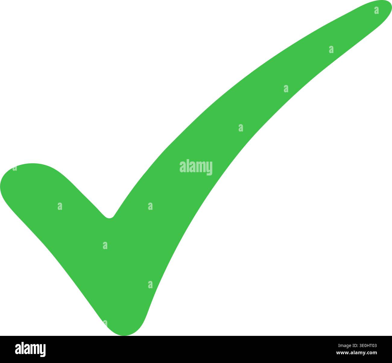 Green Tick Check Mark Isolated Icon, Vector Illustration Stock Vector