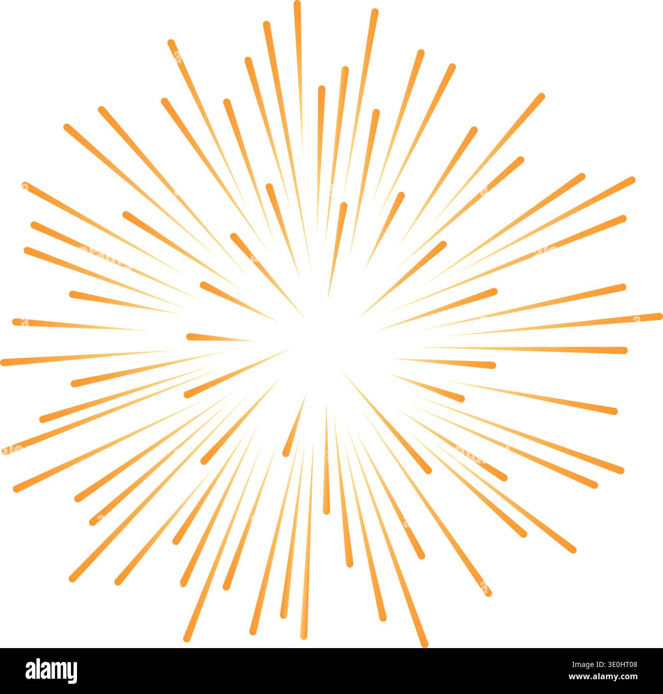 Firework colorful decorative design on a white background. Vector illustration Stock Vector