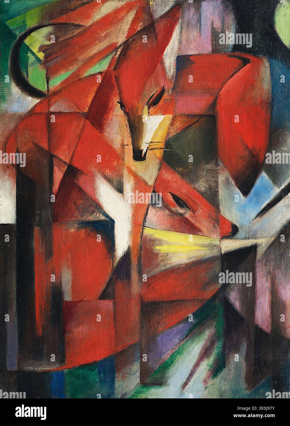 Dynamic Expressionism This 1913 expressionist oil painting by Franz Marc, titled