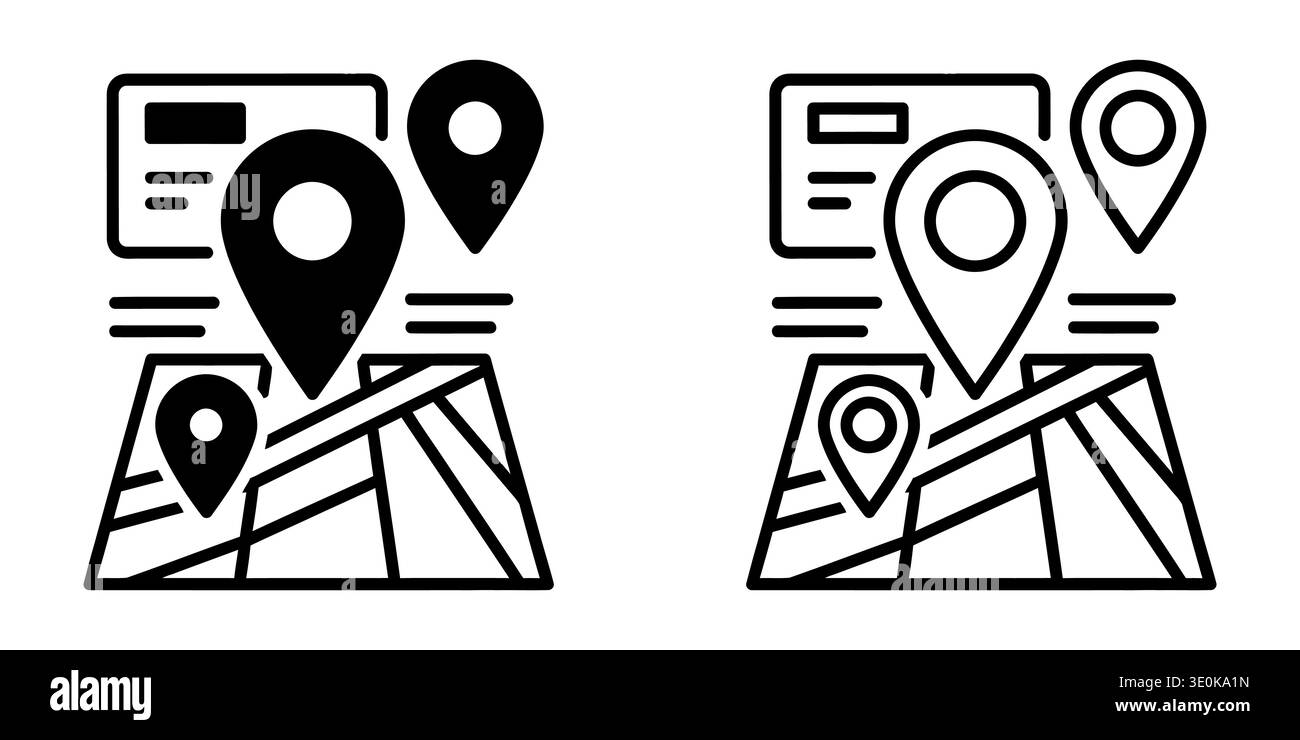 Minimalist black line icons showing hi-res stock photography and images ...