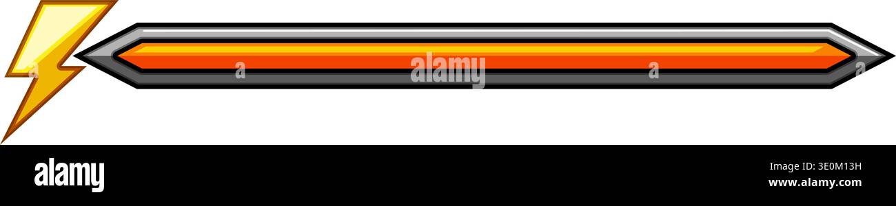 Gaming energy power bar showing progress level Stock Vector