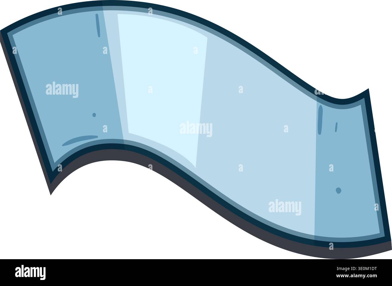 Wavy flexible blank screen display technology Stock Vector