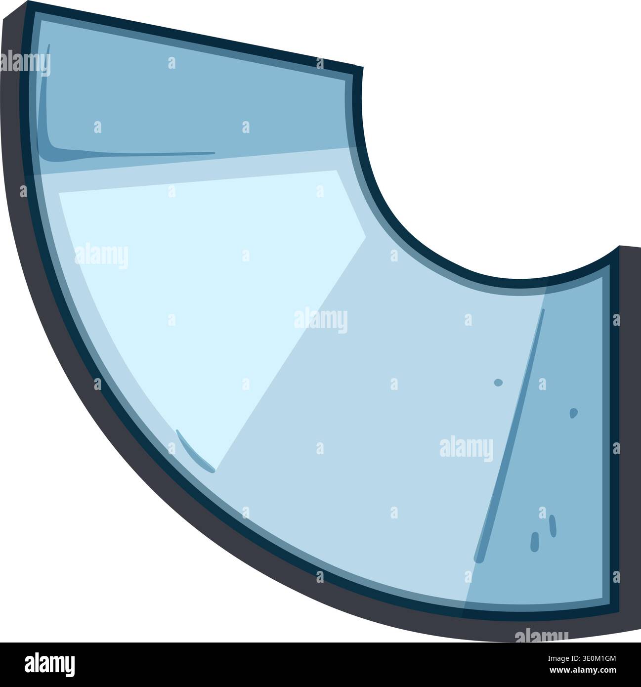 Curved flexible screen abstract element graphic Stock Vector