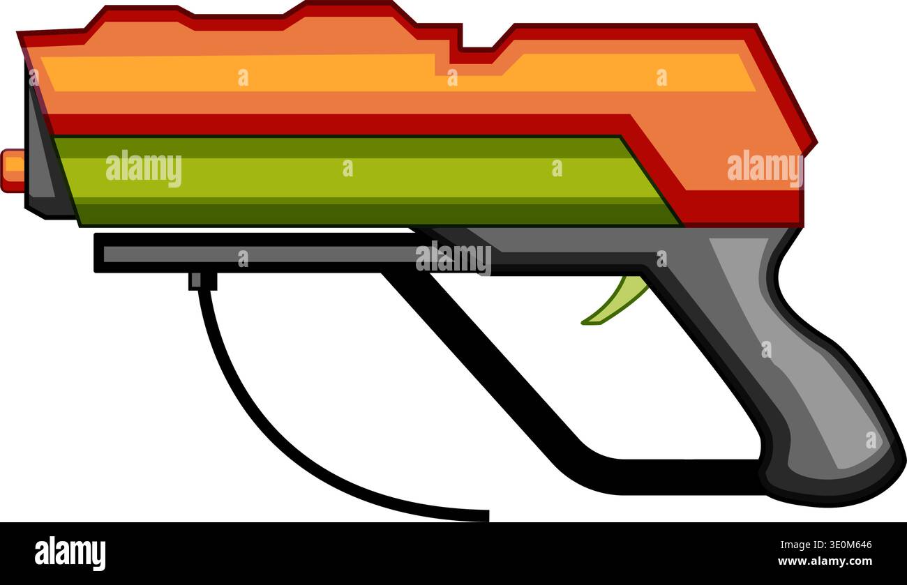 Colorful toy blaster for active laser game Stock Vector