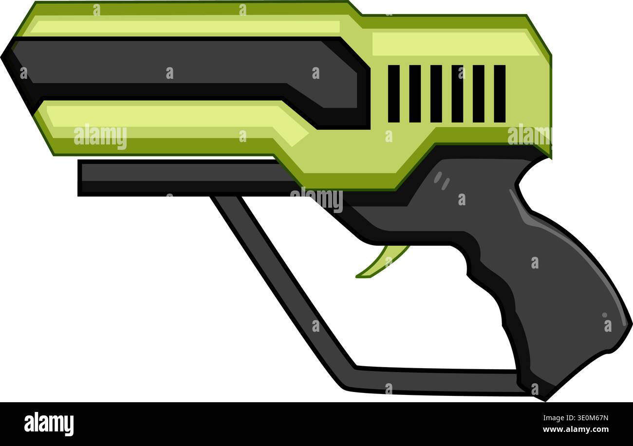 Futuristic laser blaster toy for video game Stock Vector