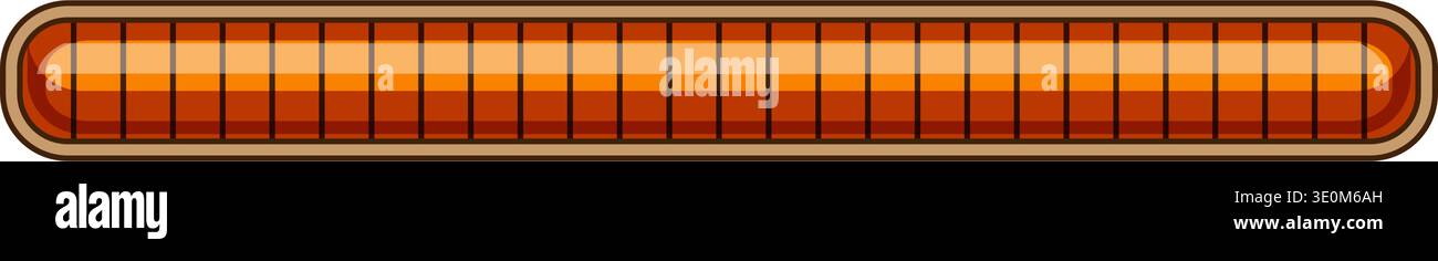 Full orange segmented progress bar achievement indicator Stock Vector