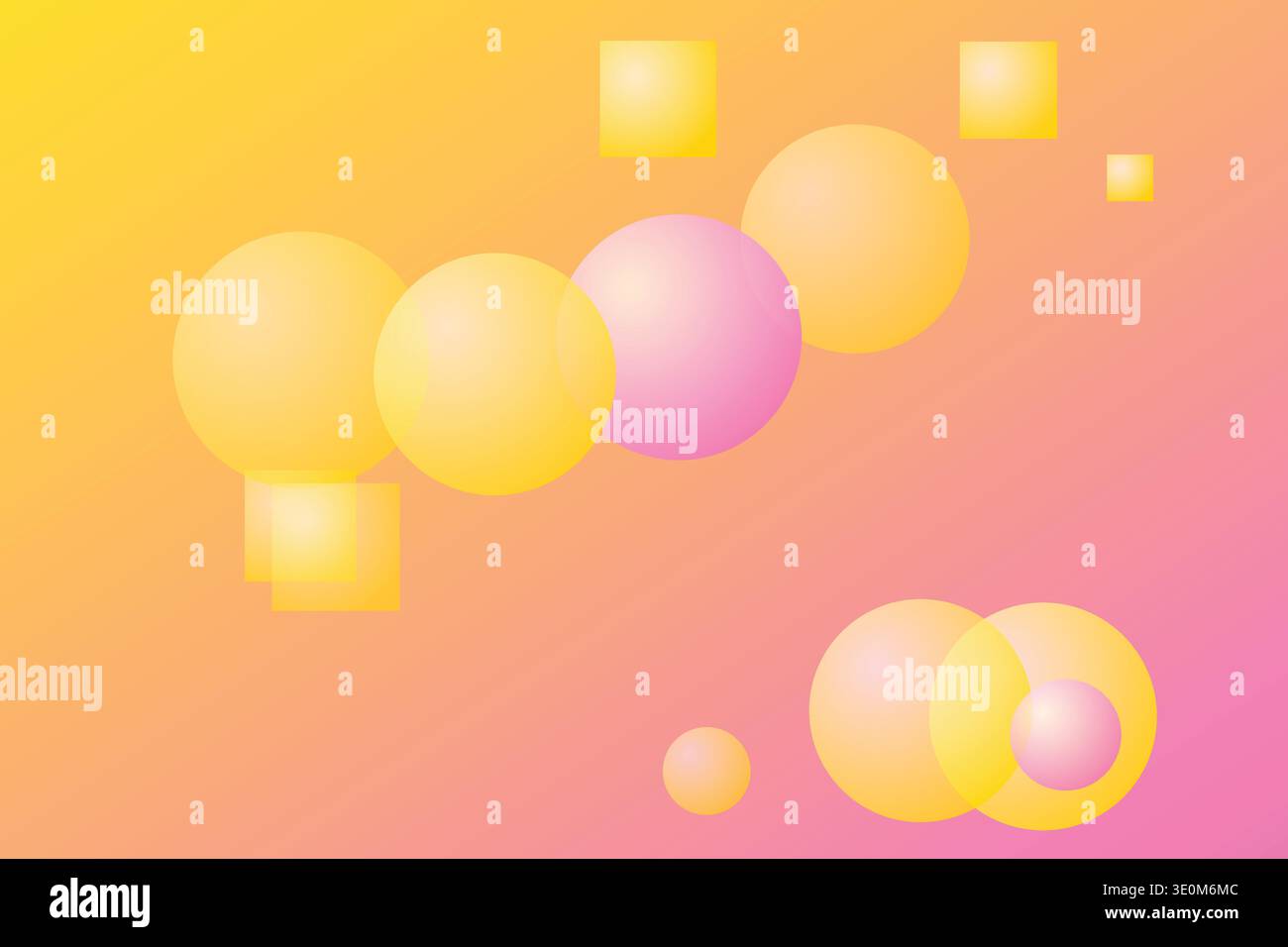 3D Pink Gold Floating Geometry Background Stock Vector