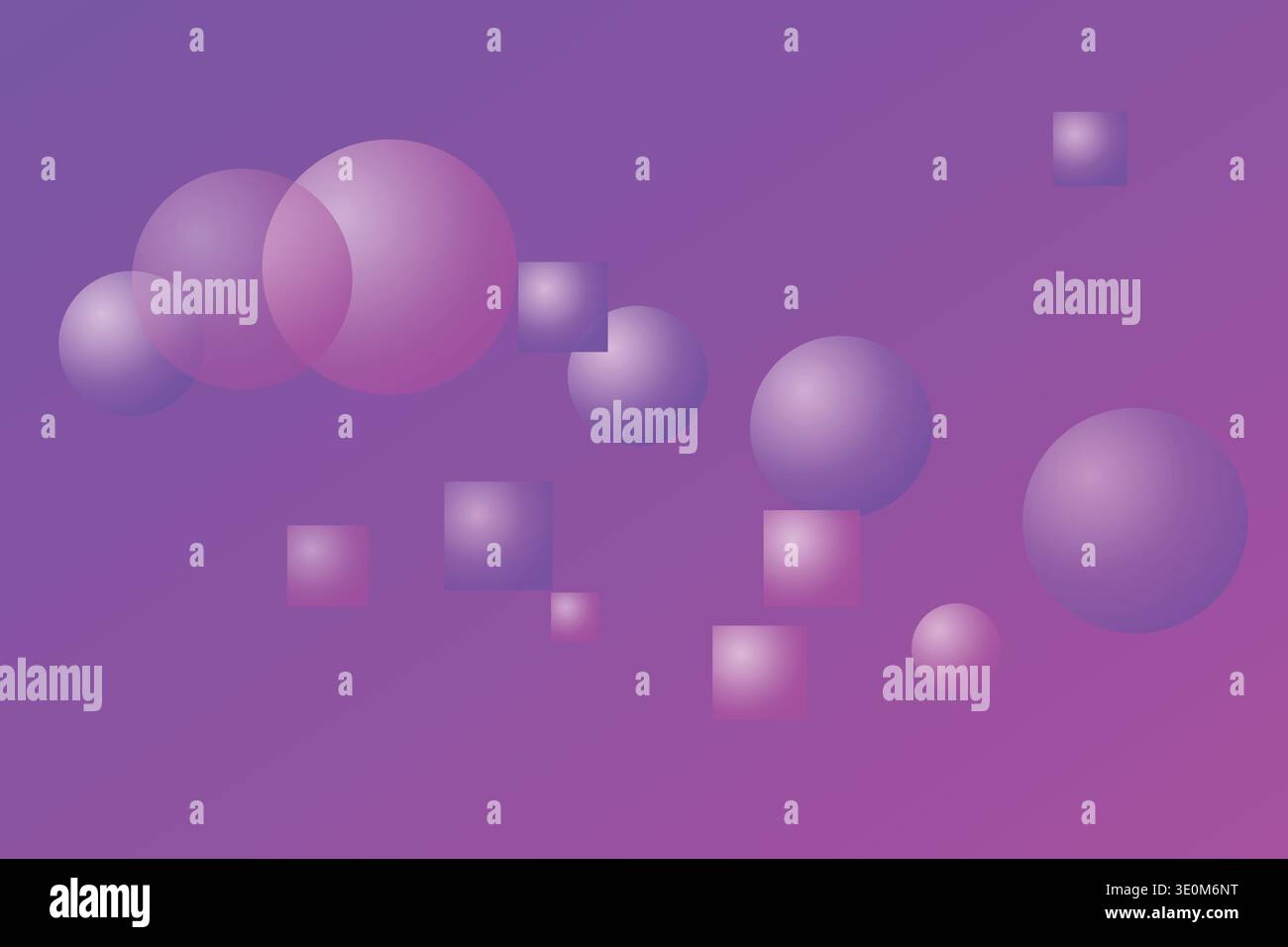 3D Magenta Violet Floating Geometric Gradient Background Stock Vector