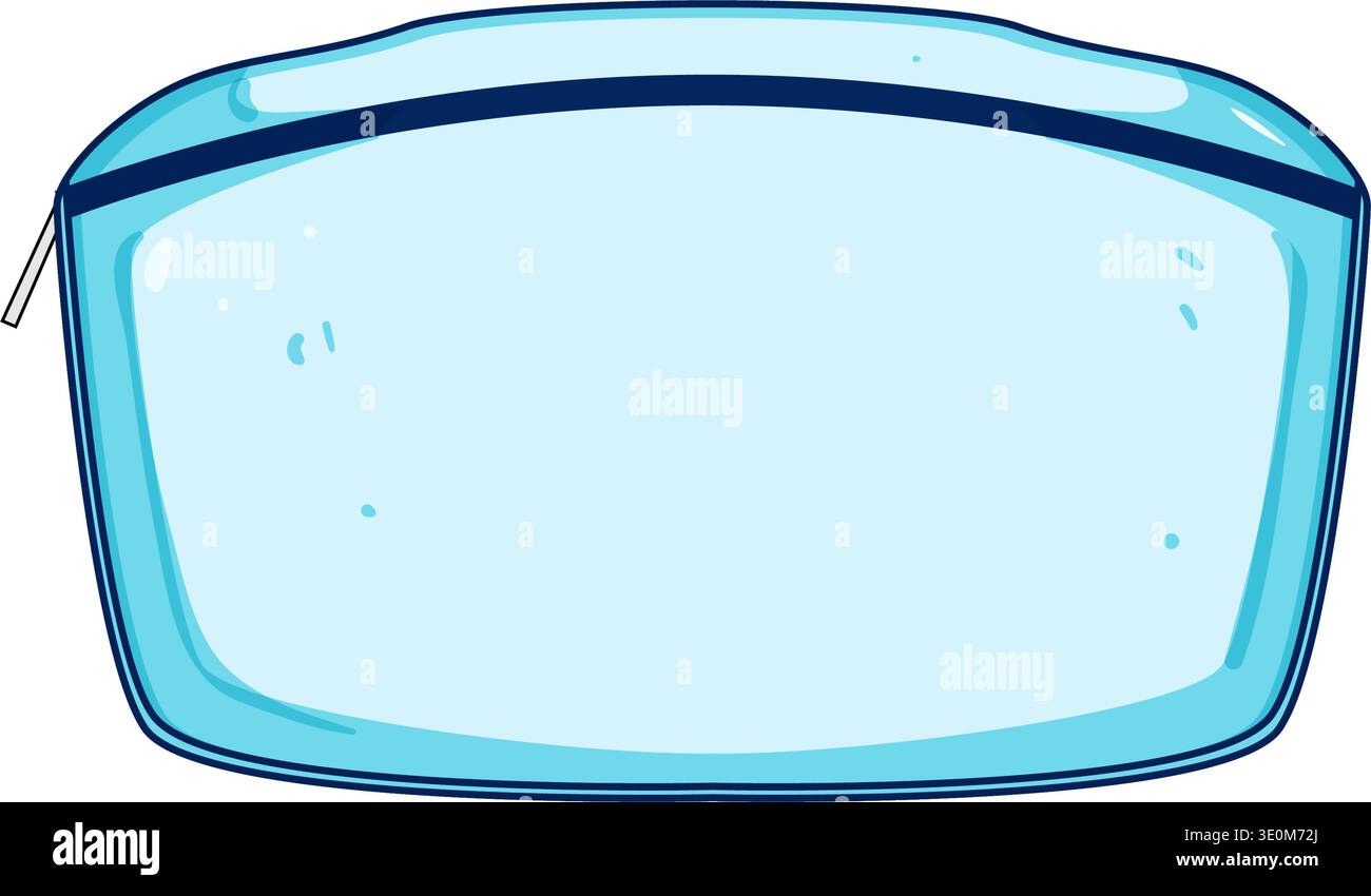 Clear makeup bag for travel and storage Stock Vector