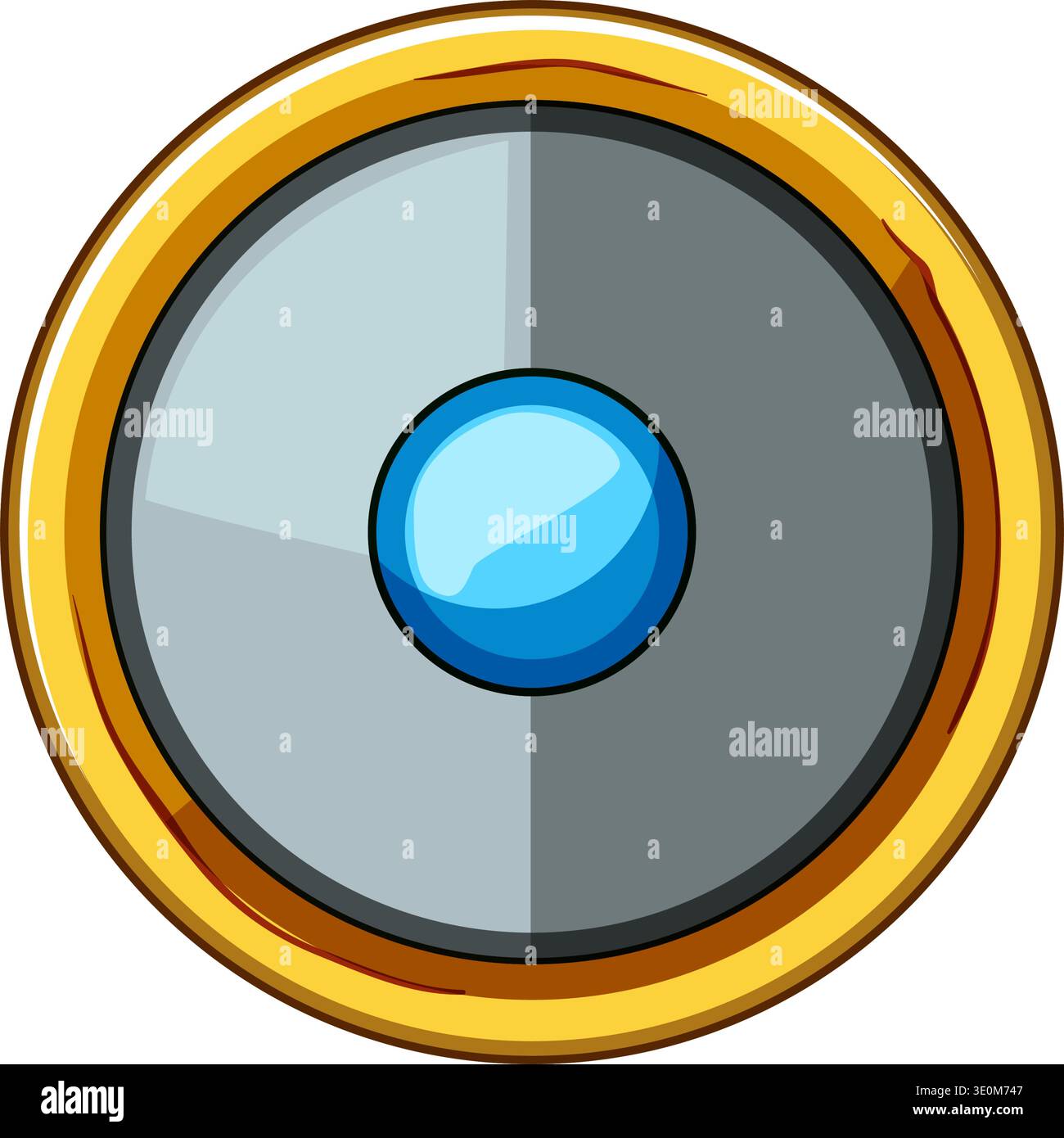 Round magic shield protecting a player in games Stock Vector