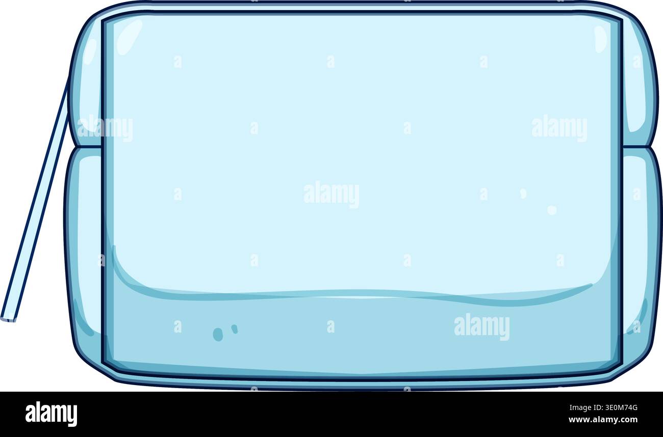 Light blue makeup bag for cosmetic products Stock Vector