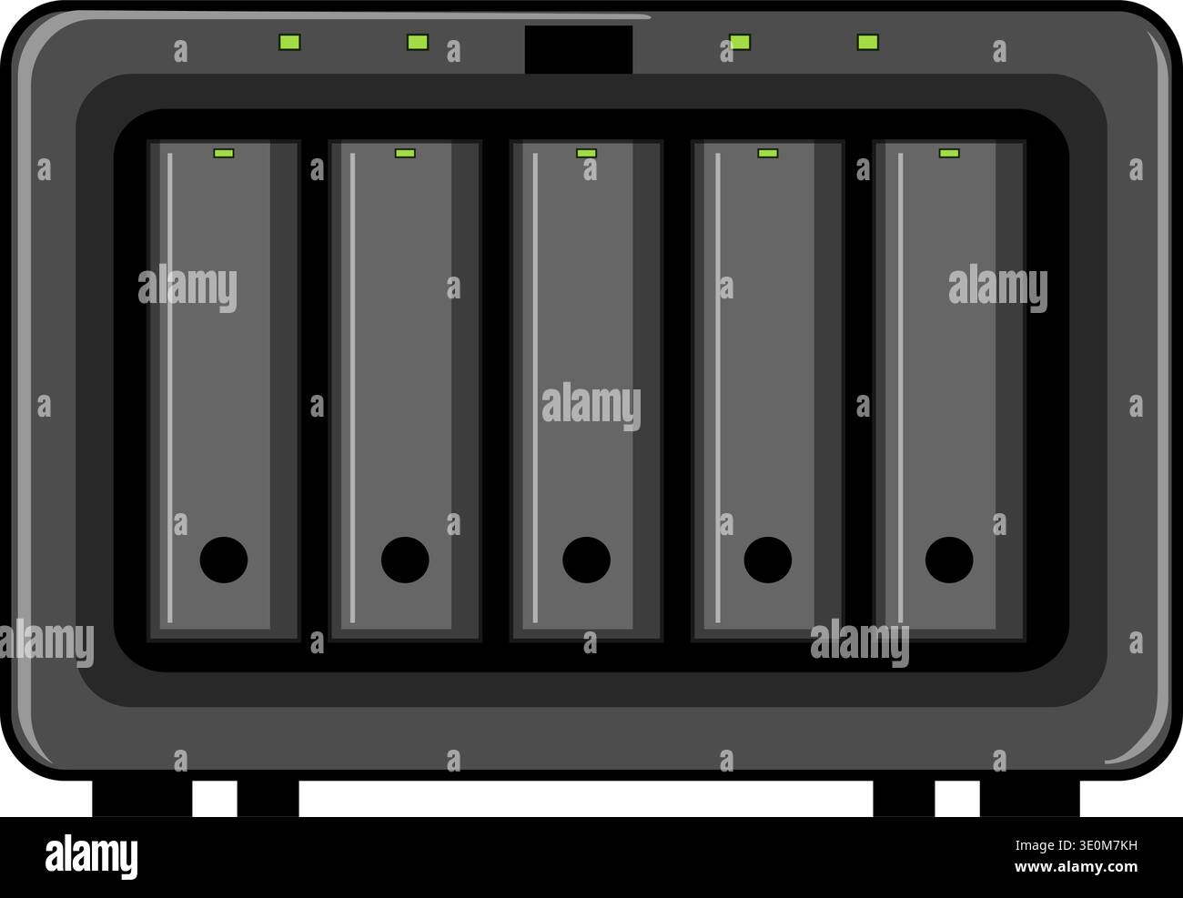 Network attached storage server data backup system Stock Vector