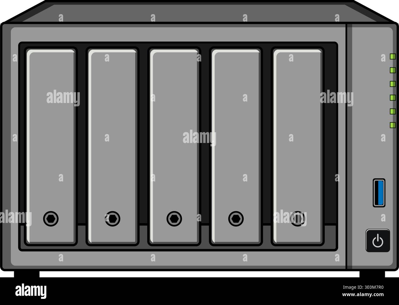 Network attached storage server data management Stock Vector