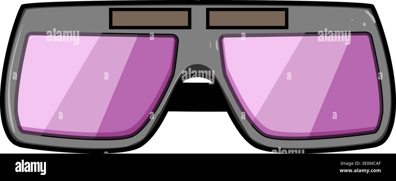 Welding glasses protecting eyes during industrial work Stock Vector
