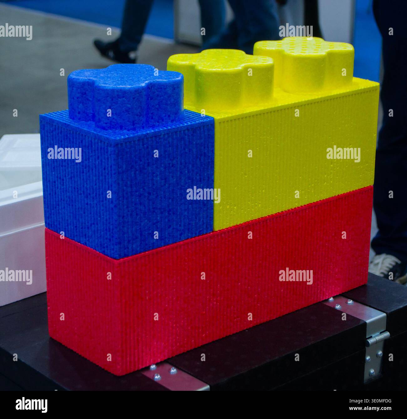 Large construction blocks from foam plastic from high-density ...