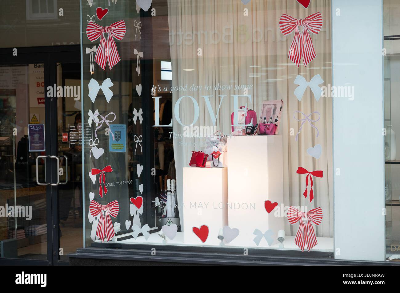 Window Display Daniel Racing Windsor, Berkshire, UK. 12th March, 2026. A Mother's Day Donna May ...