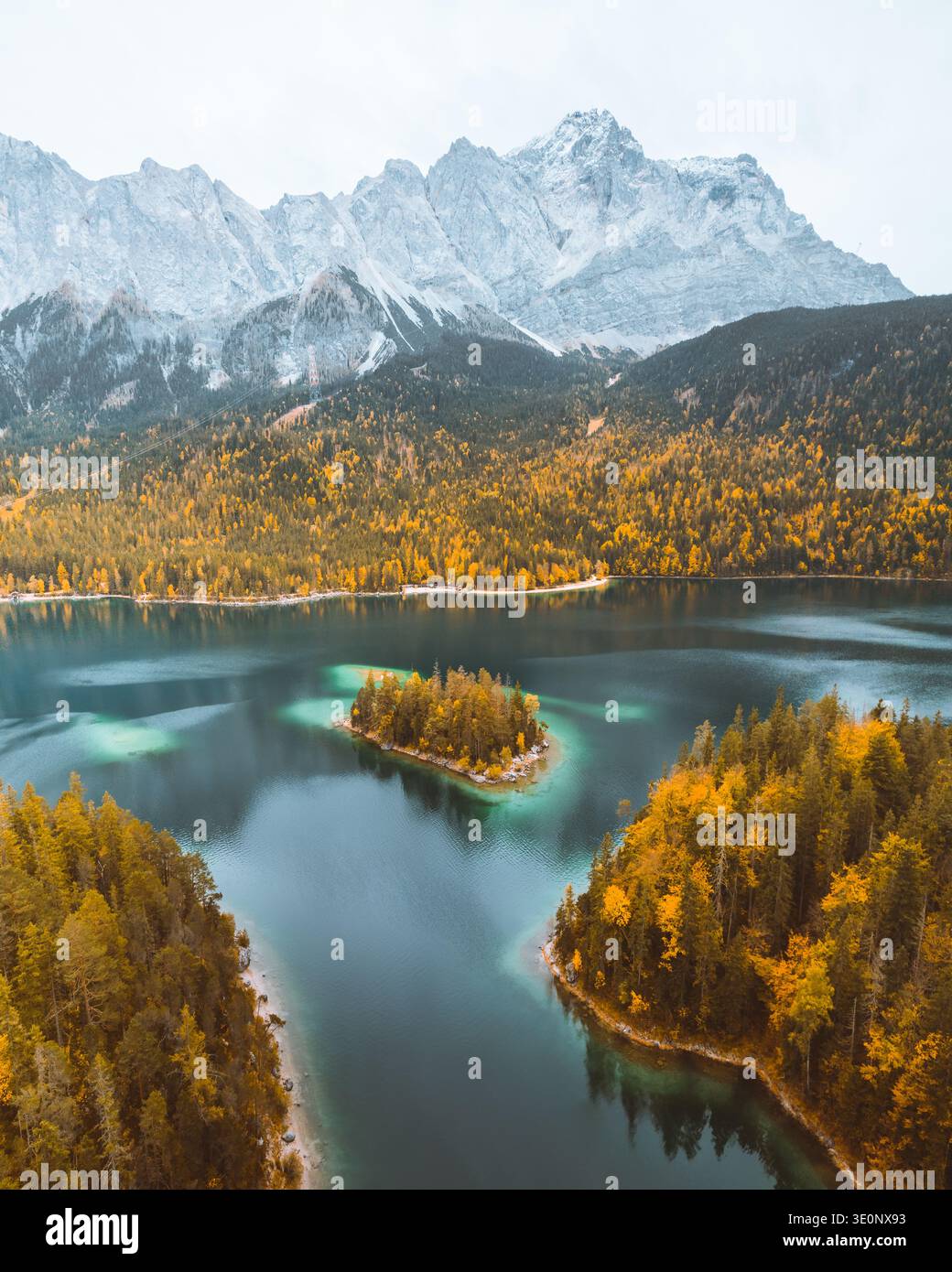 Zugspitze reflecting in eibsee hi-res stock photography and images - Alamy