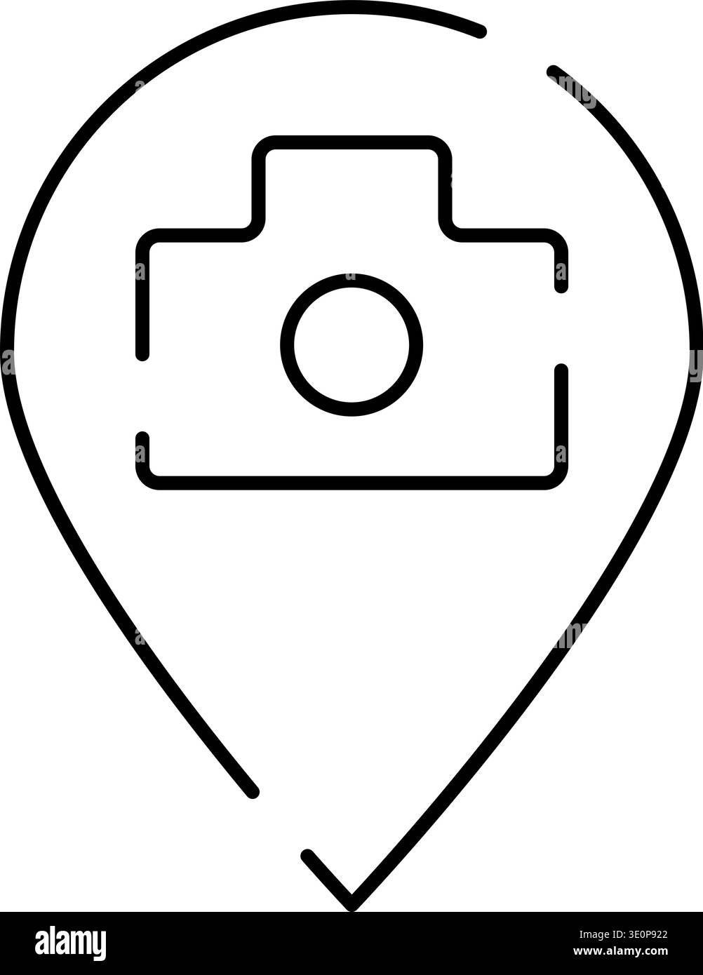 Camera pin icon locating photography spot on map Stock Vector Image ...