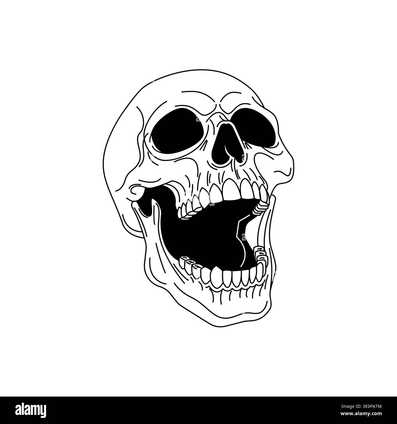 Punk skull Black and White Stock Photos & Images - Alamy